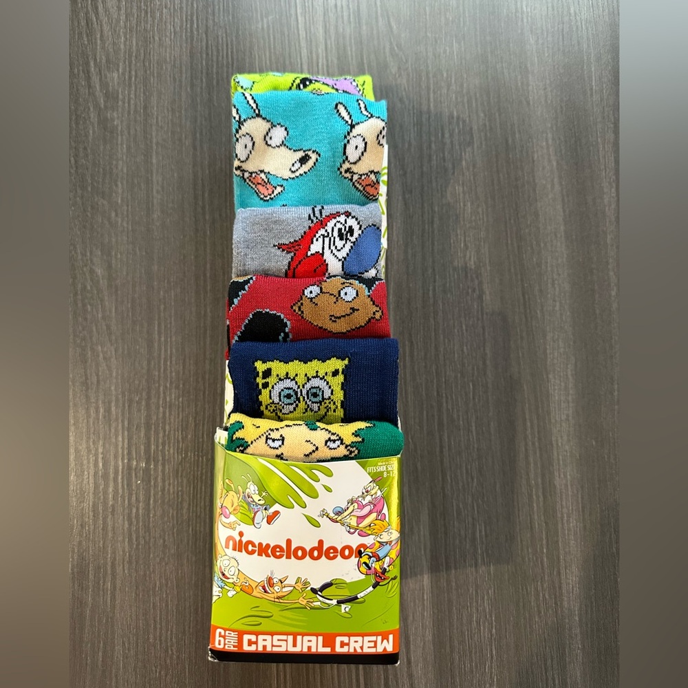 Nickelodeon 6 pack casual crew socks